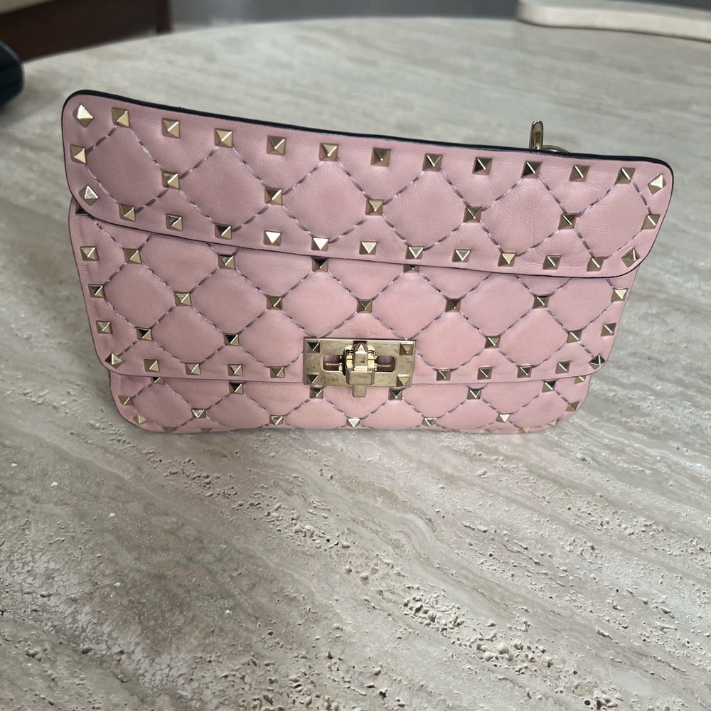 VALENTINO 💯 Authentic small Rockstud bag pink RARE 💕💕 - Picture 12 of 13